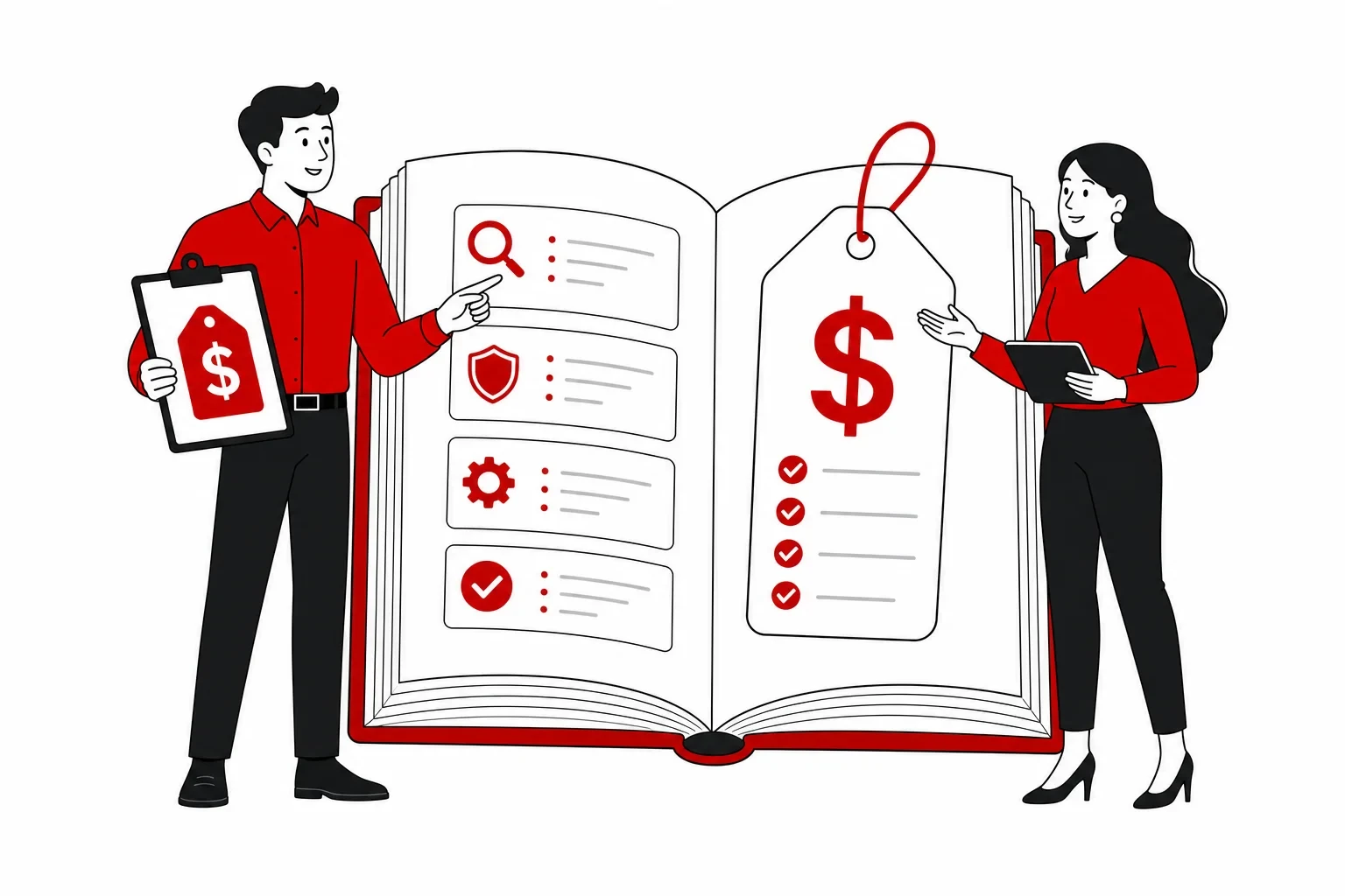 Expert professionals illustration