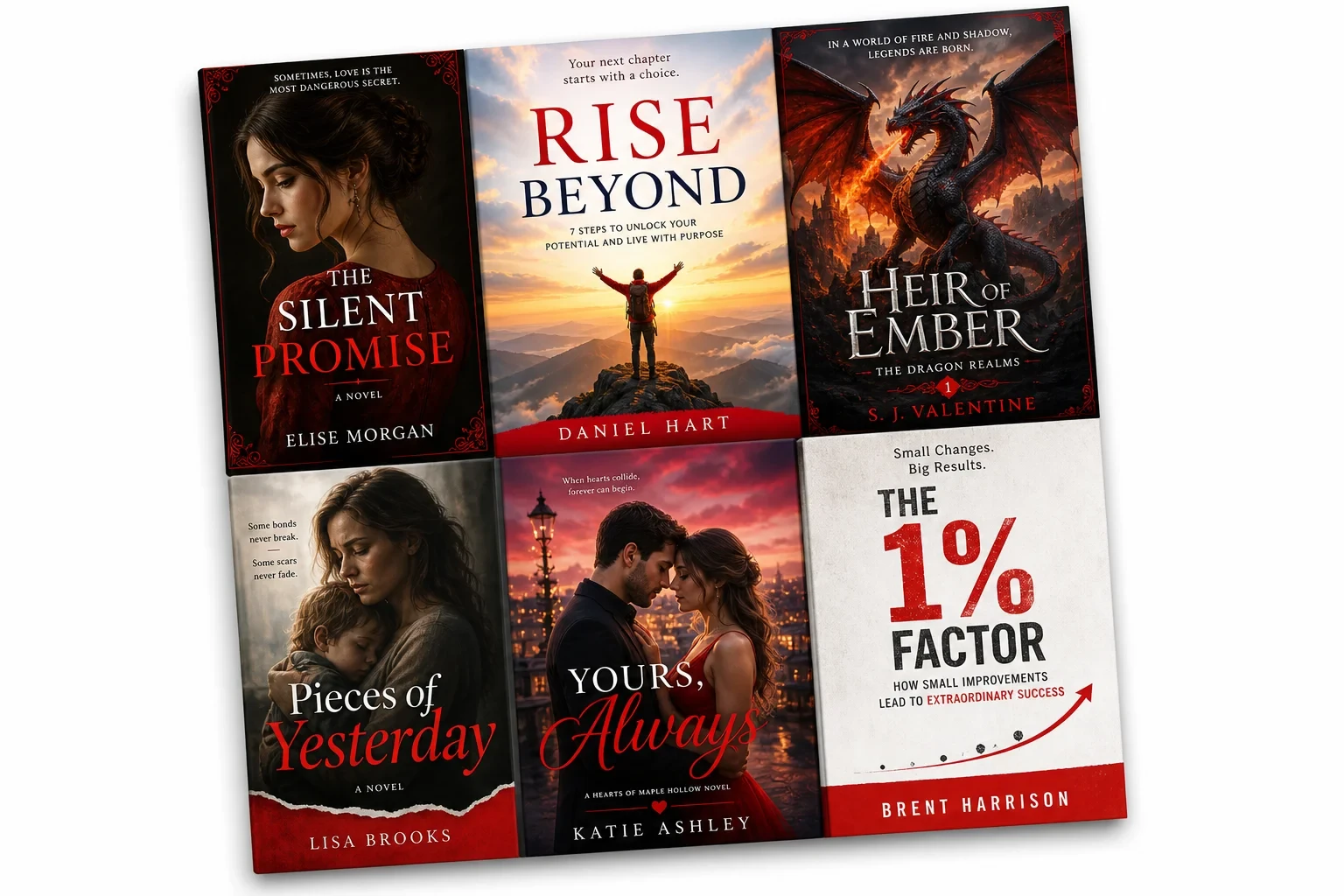 Book covers collage for Publishing Consultation