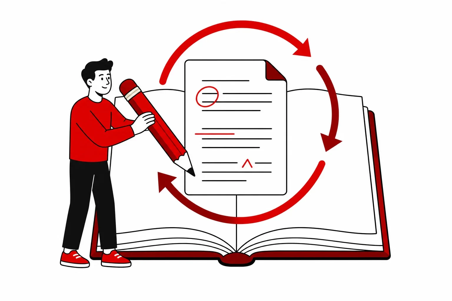 Unlimited revisions illustration